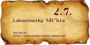 Latosinszky Tóbia névjegykártya